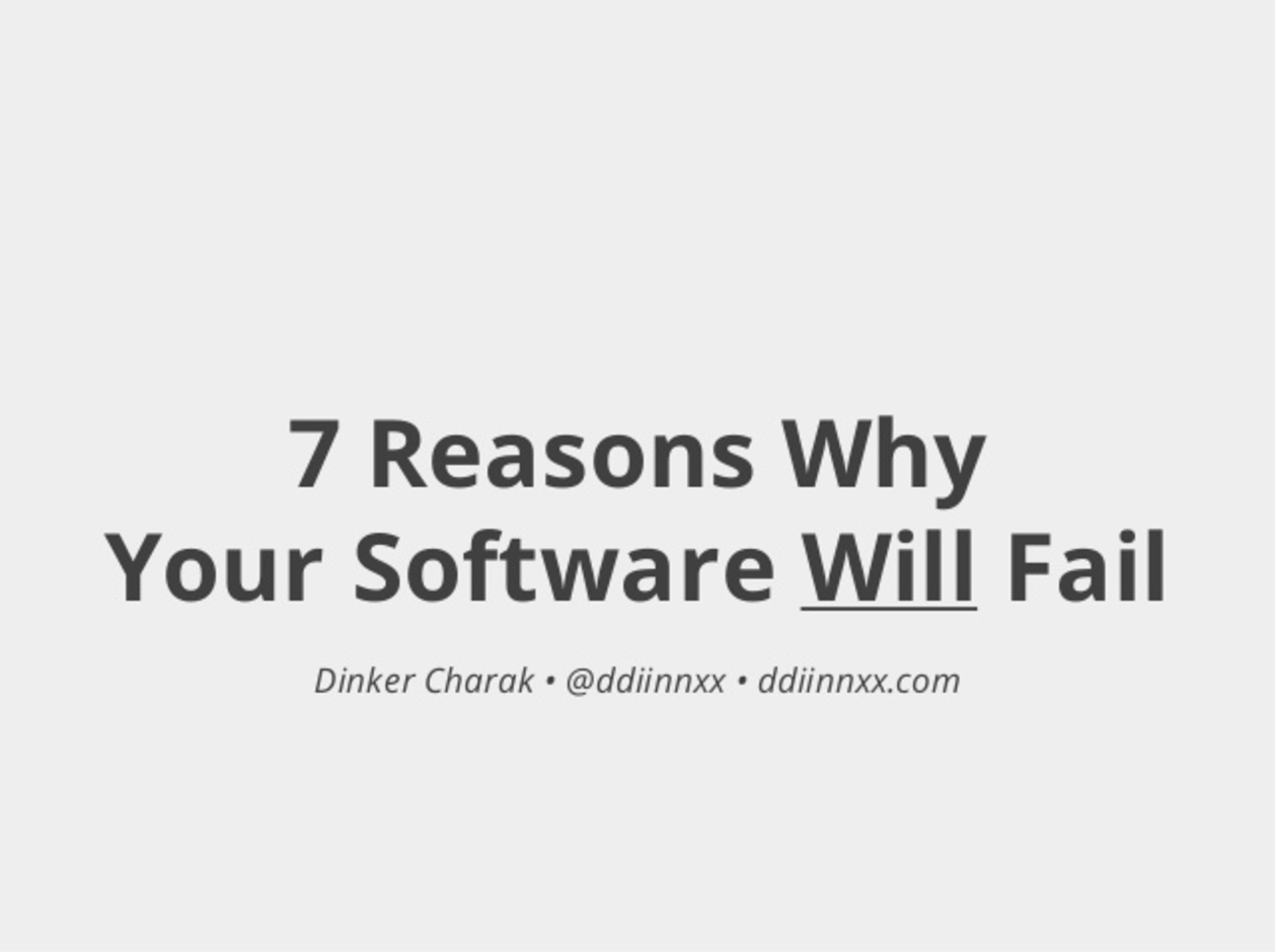 Read more about the article 7 Reasons Why Your Product Will Fail